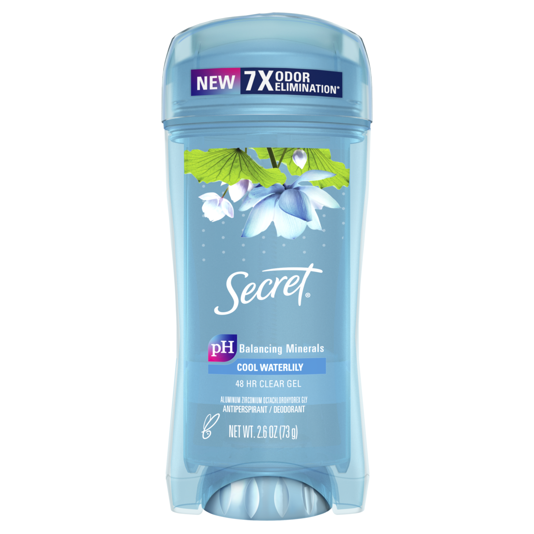 Secret Fresh Clear Gel Antiperspirant and Deodorant for Women, Waterlily Scent - 2.6/12pk