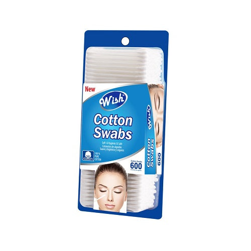 Cotton Swabs WISH Care  - 600ct/48pk