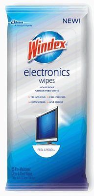 Windex ELECTRONICS WIPES - 25ct/12pk