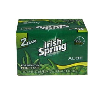 Irish Spring 2 Bars Soap Aloe Bath - 3.2oz/2bar/36pk