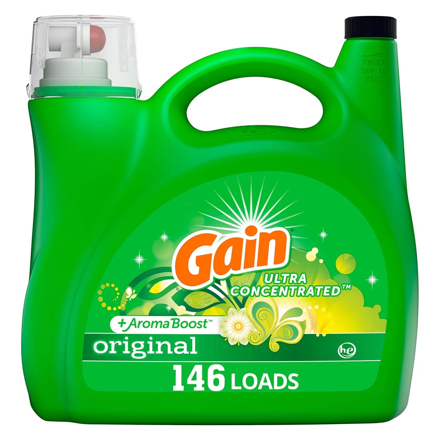 Gain + AromaBoost Ultra Concentrated Liquid  Detergent 146loads - 200oz/2pk