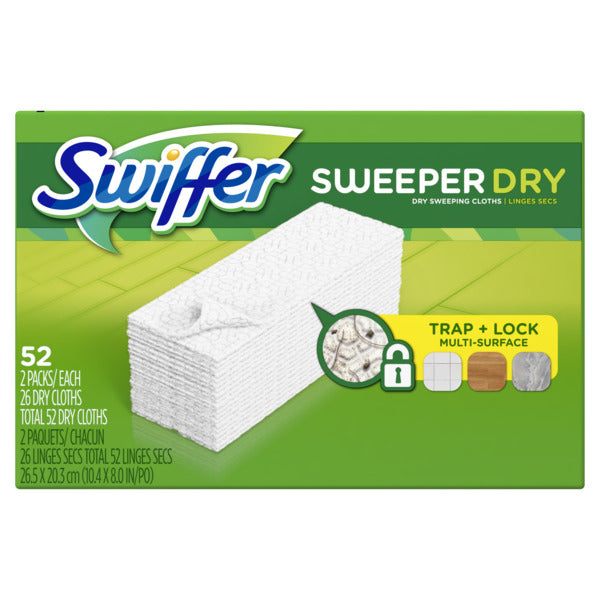 Swiffer Sweeper Dry Multi Surface Refills Unscented - 52ct/4pk