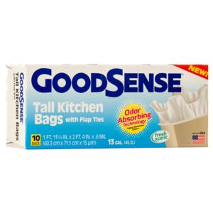 GoodSense Tall Kitchen Bags/w Odor Absorber 13gal - 10ct/12pk