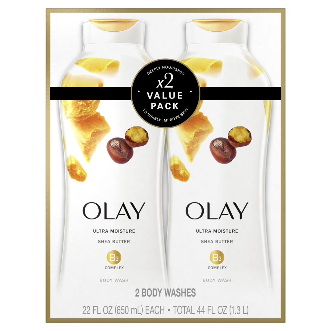 Olay Ultra Moisture Shea Butter B3 Body Wash - 2 x 22oz/3pk