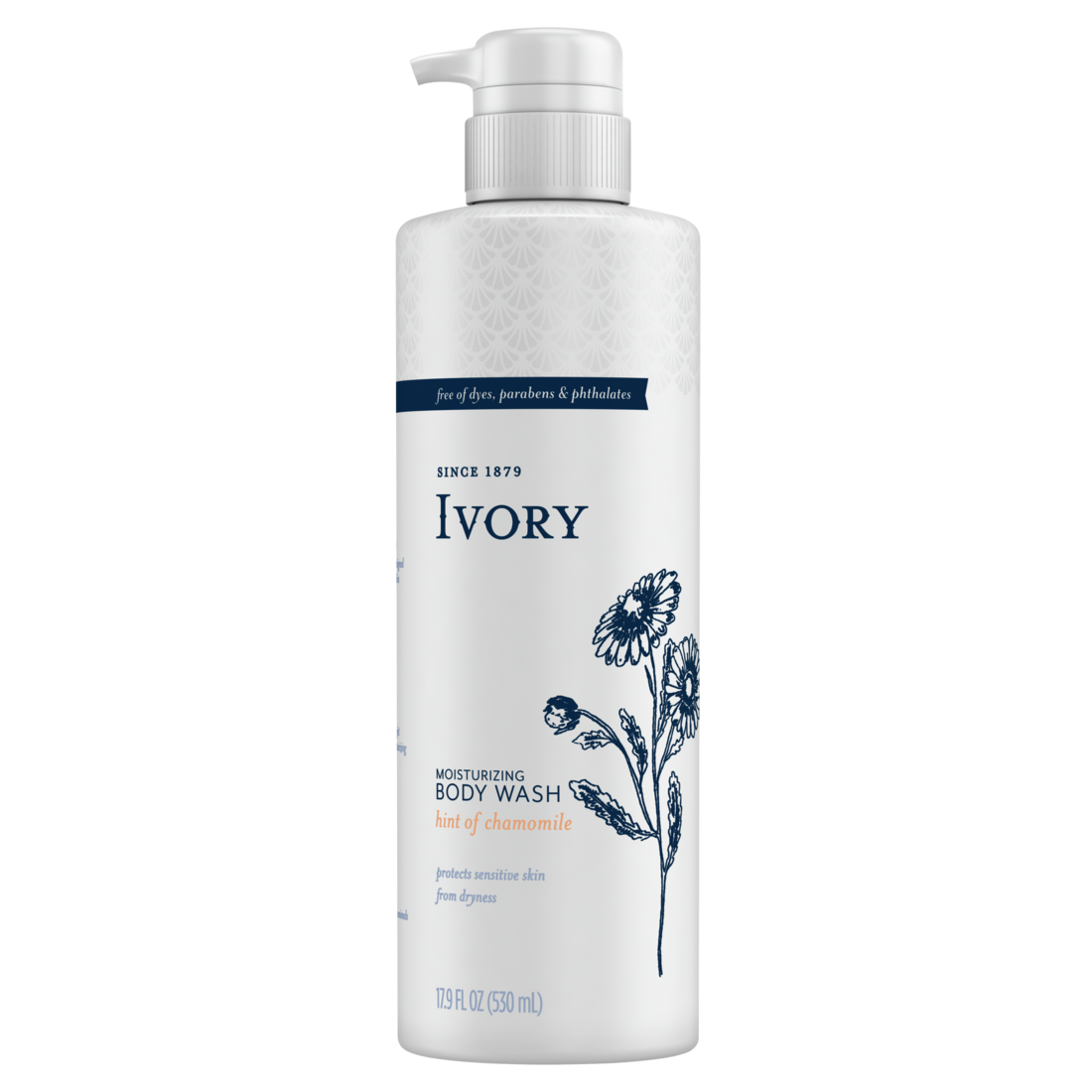 Ivory Moisturizing Body Wash Hint of Chamomile - 17.9oz/4pk