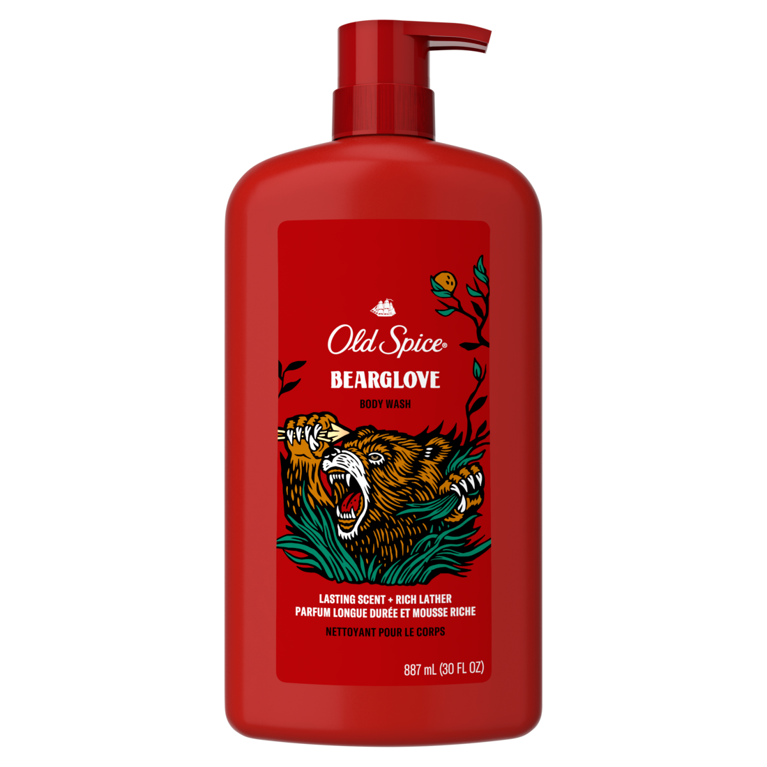 Old Spice Body Wash Bearglove w/ Pump - 33.4oz/4pk