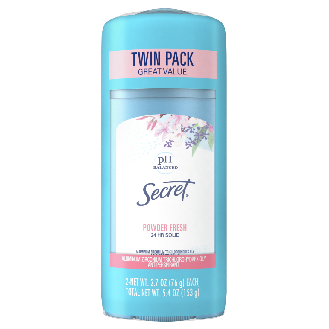 Secret  Powder Fresh Solid Deo Twin Pack - 2 x 2.7oz/6pk