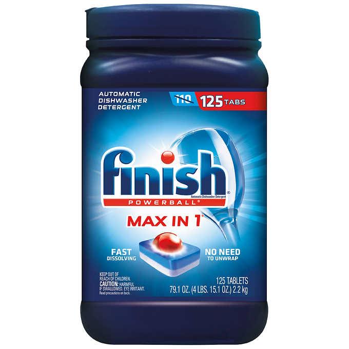 Finish Max in One Plus Dishwasher Detergent Powerball Tabs 125ct - 79.1oz/1pk