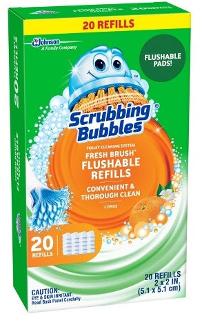 Scrubbing Bubbles Fresh Brush Flushable Refill - 20ct/6pk