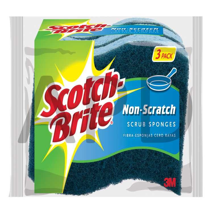 Scotch Brite Non-Scratch Scrub Sponge MP-3-8-D - 3ct/8pk