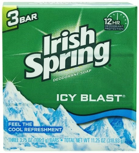 Irish Spring Icy Blast  - 3.75oz/3bar/18pk (90pt)