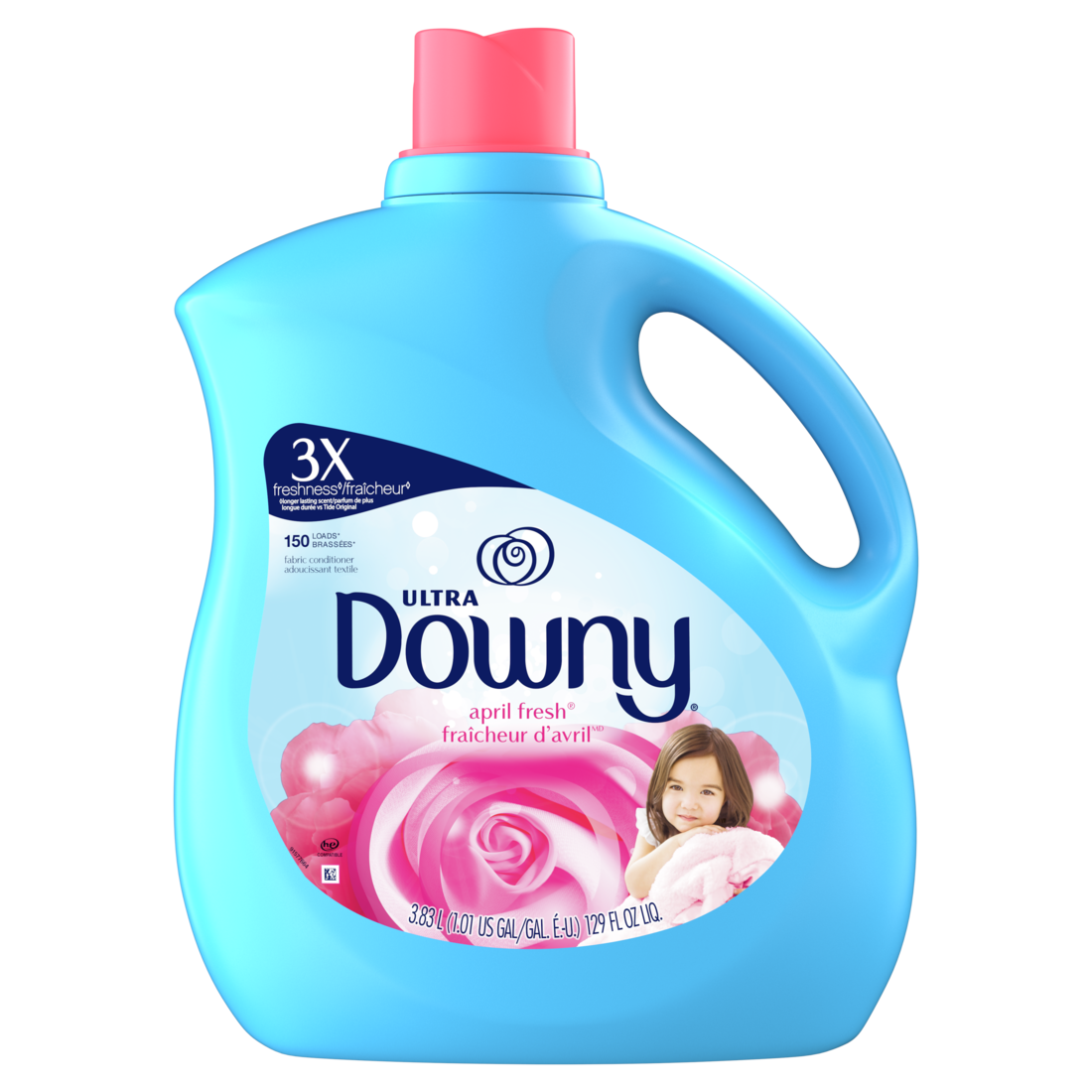 Downy Ultra Liquid Fabric Conditioner April Fresh 150 Loads - 129oz/4pk