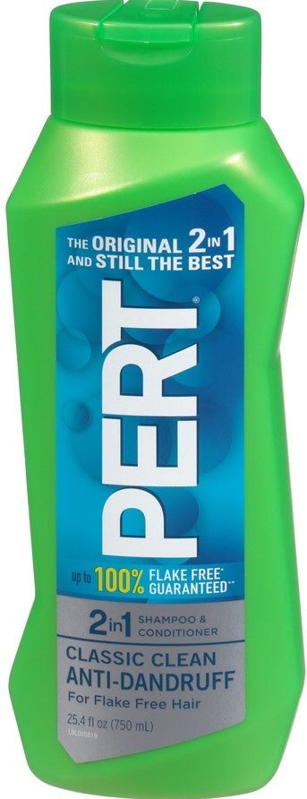 Pert Plus 2 in 1 Shampoo + Conditioner Anti-Dandruff Classic Clean 25.4oz-4pk