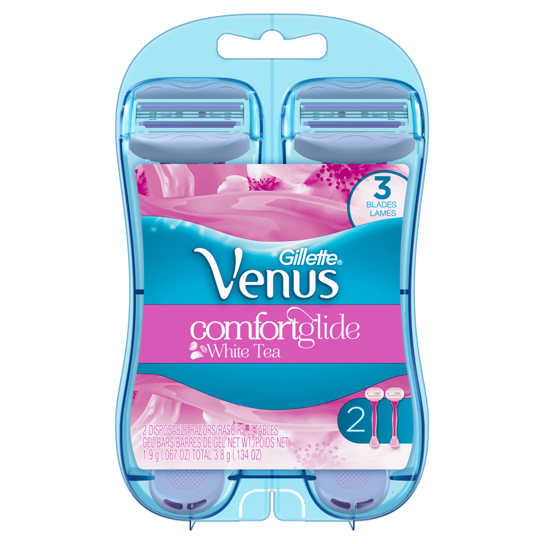 Gillette Venus ComfortGlide White Tea Scented Women's Disposable Razor - 2ct /4pk