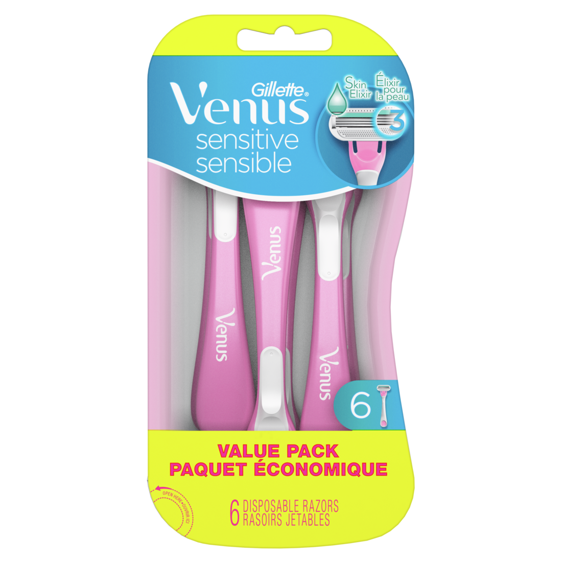 Gillette Venus Sensitive Women's Disposable Razor - 3ct/4pk