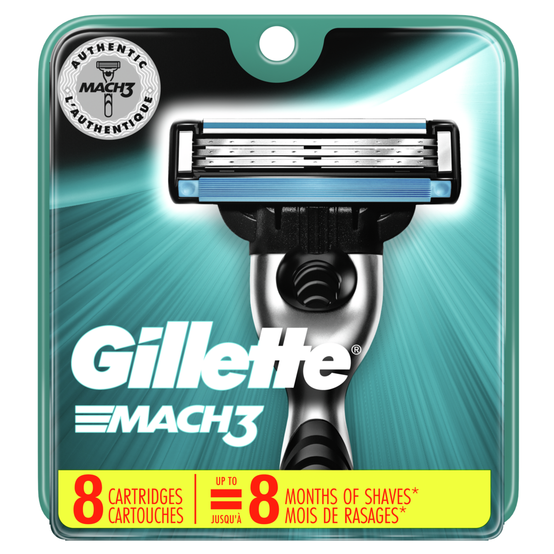 Gillette Mach3 Men's Razor Blades, 8 Blade Refills - 8ct /6pk