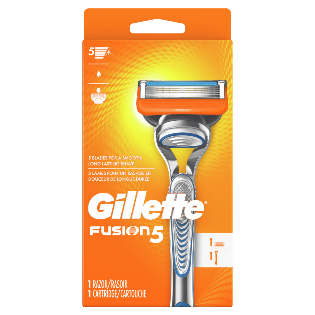 Gillette Fusion5 Men's Razor Handle + 1 Blade Refill /6pk