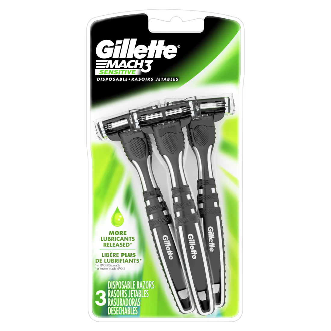 Gillette Mach3 Sensitive Men's Disposable Razors - 3ct /6pk