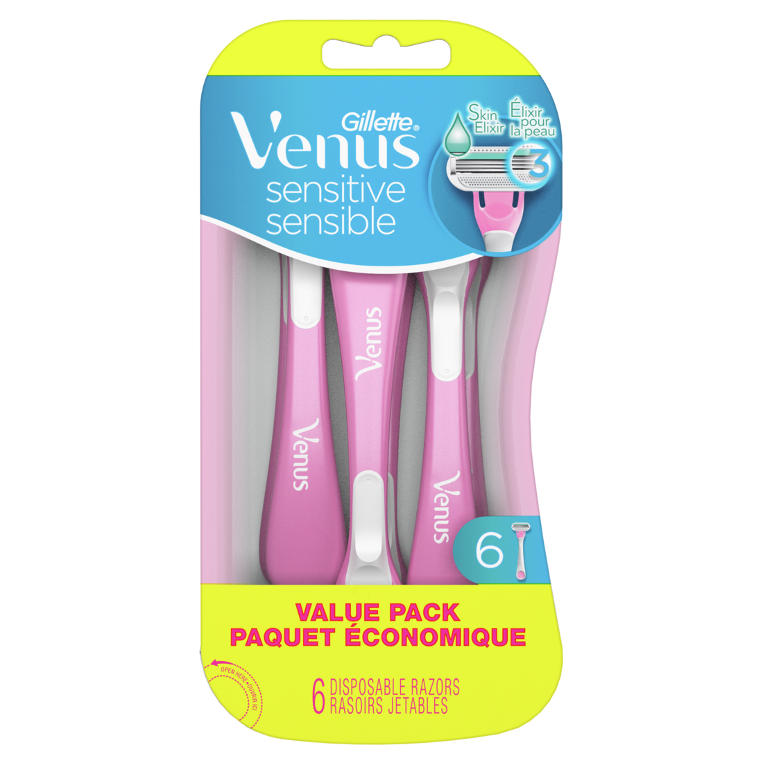 Gillette Venus Sensitive Women's Disposable Razor - 6ct/6pk