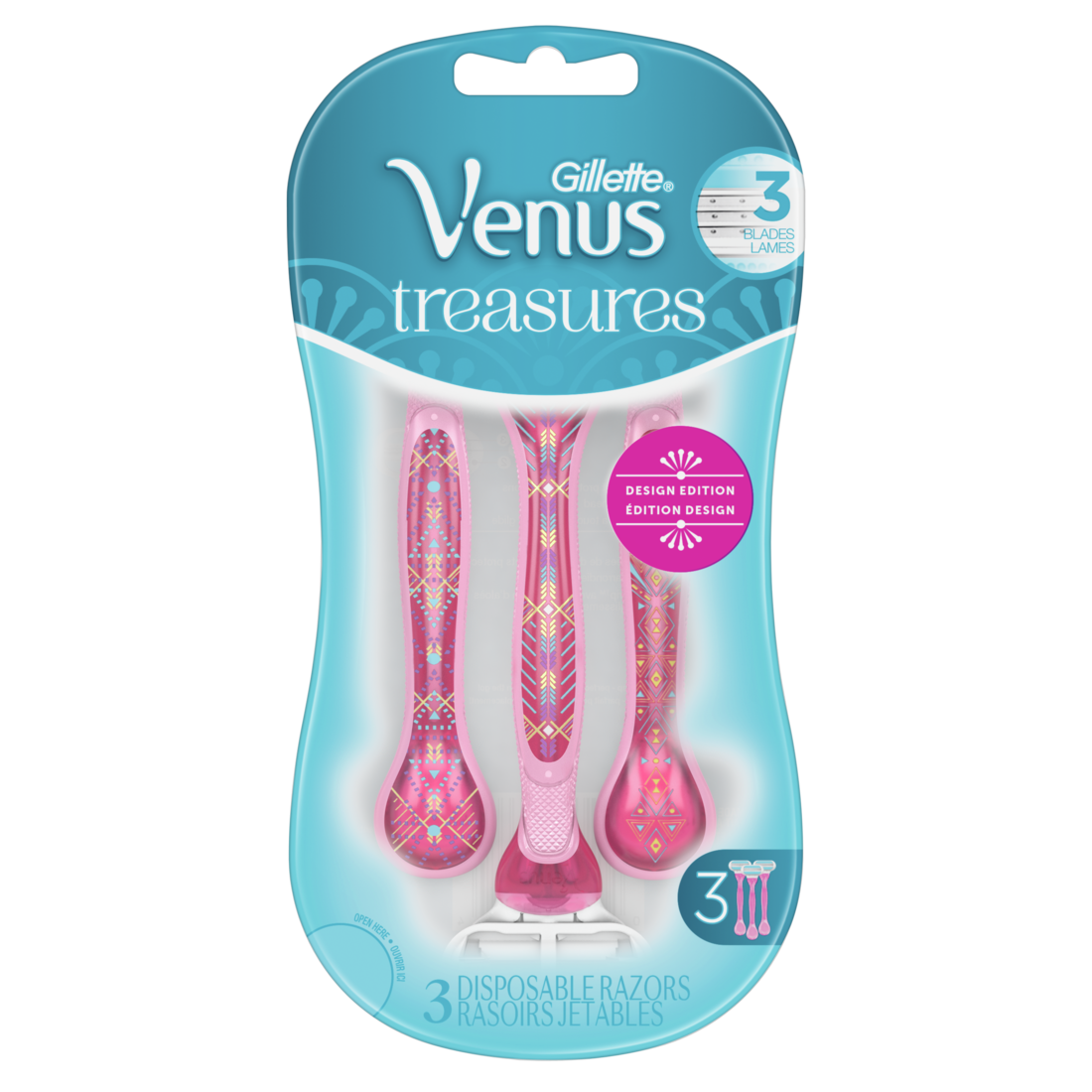 Gillette Venus Treasures Disposable Razors - 3ct/4pk