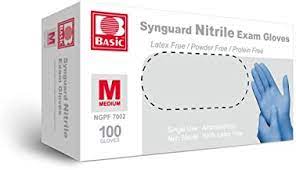 Synguard Nitrile Exam Gloves Medium - 100ct/10pk