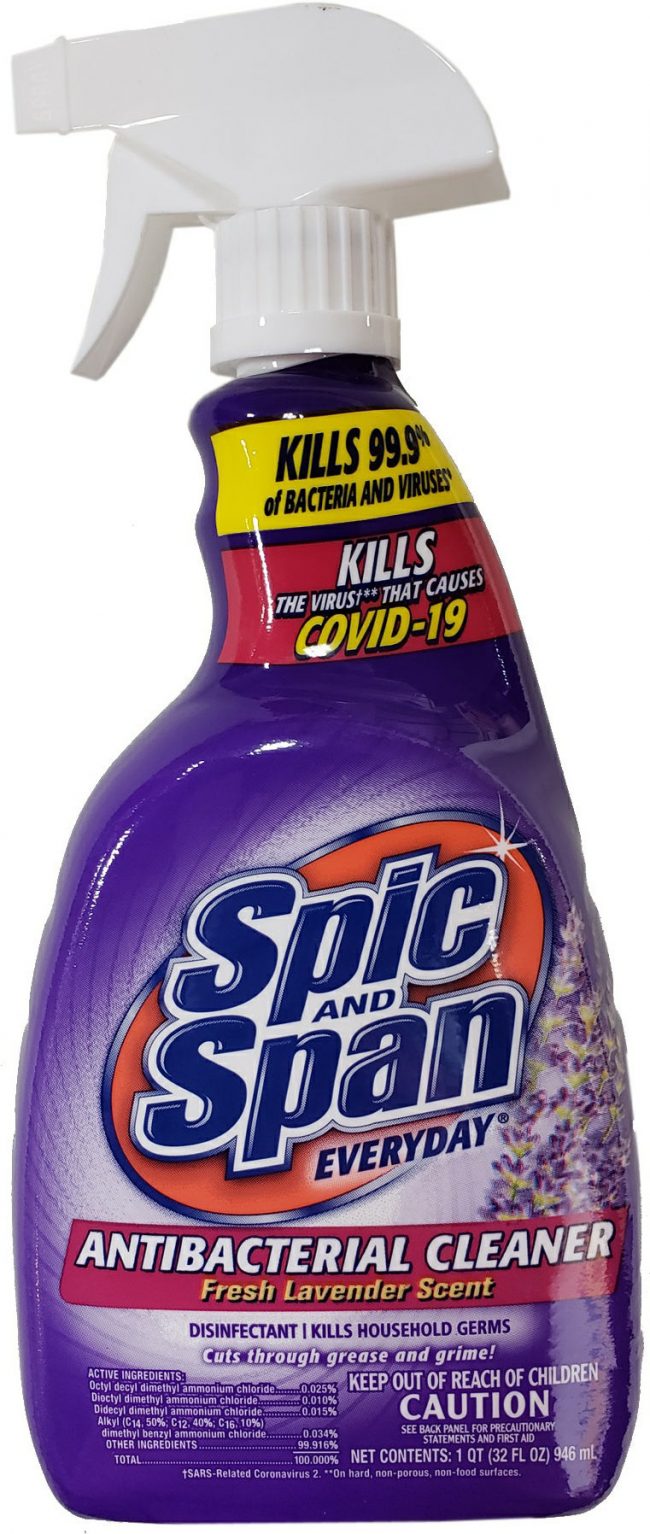Spic and Span Antibacterial Multi-Surface Trigger Spray Cleaner Lavender - 32oz/9pk