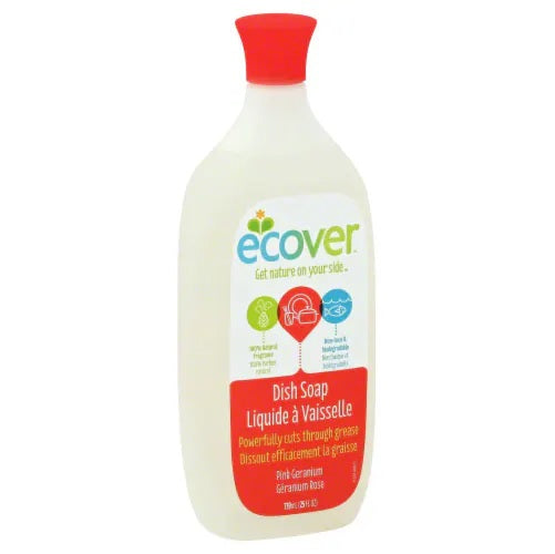 Ecover Dish Soap Pink Geranium - 25oz/6pk