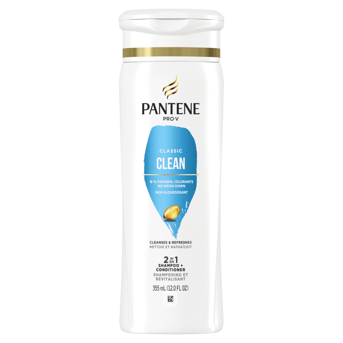 PANTENE PRO-V Classic Clean 2in1 Shampoo + Conditioner - 12.0oz/6pk