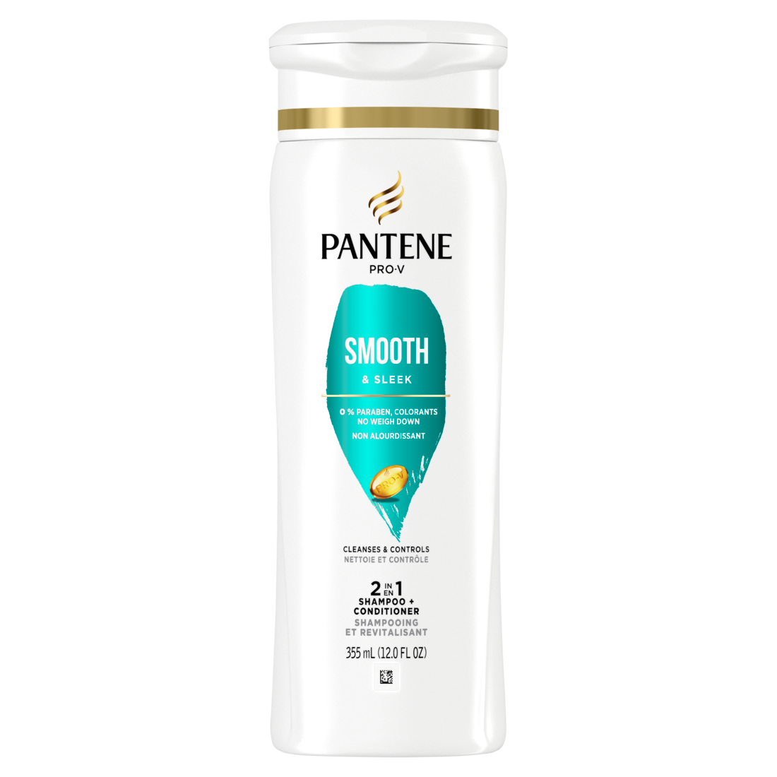 PANTENE PRO-V Smooth & Sleek 2in1 Shampoo and Conditioner -12.0oz/6pk