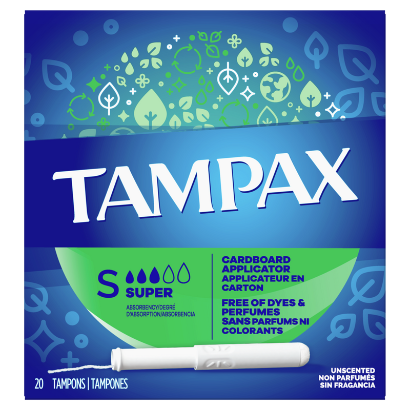 Tampax Cardboard Tampons Unscented - 20ct/24pk