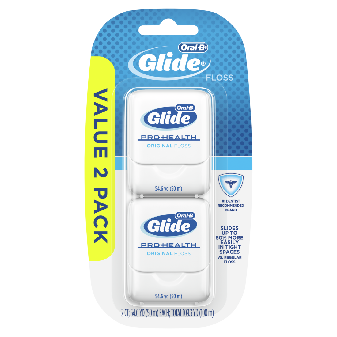 Oral-B Glide Pro-Health Original Dental Floss Shred Resistant 2pack - 50mx2/48pk