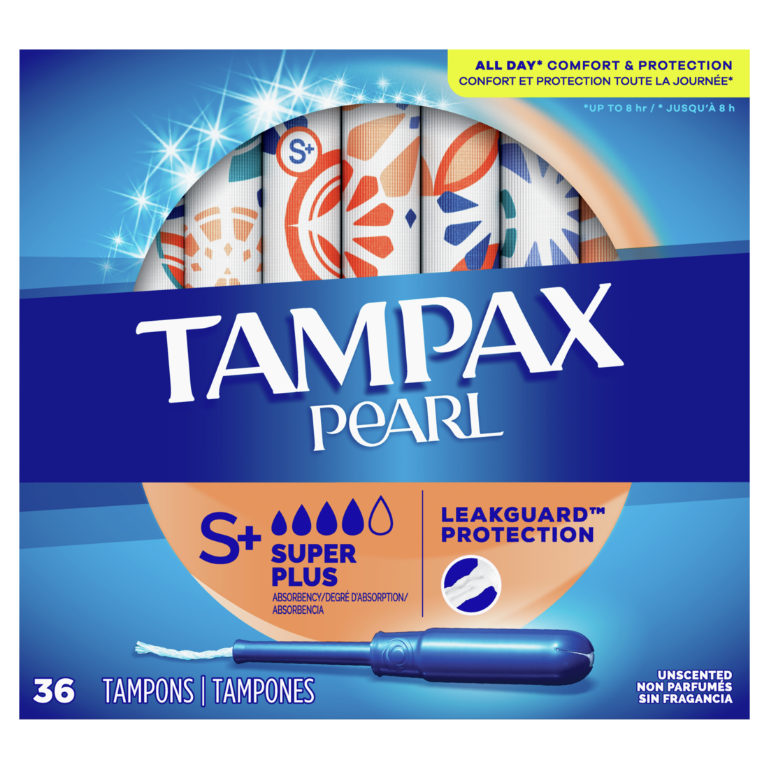 Tampax Pearl Tampons Super Plus Absorbency - 36ct/12pk