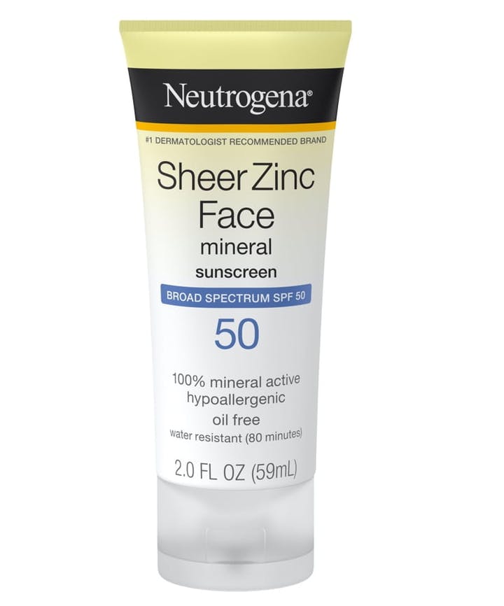 Neutrogena Sheer Zinc Dry-Touch Spf50 Face - 2oz/12pk