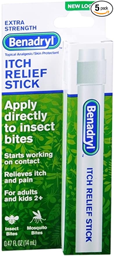 Benadryl Allergy Extra Strength Topical Analgesic/Skin Protect ant-itch Relief Stick (14 Ml) - 0.47oz/6pk