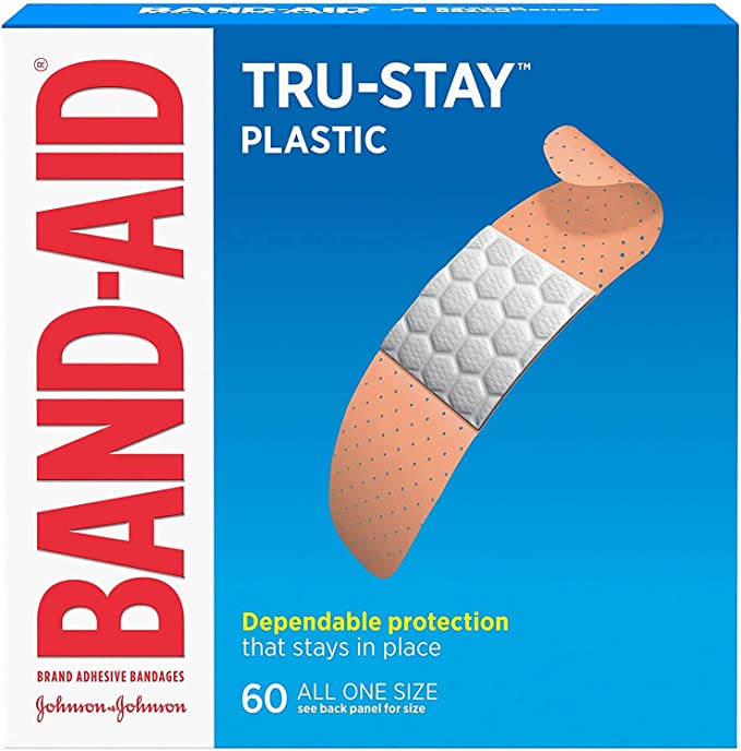 Band-Aid Brand Adhesive Bandages Tru-Stayplastic All One Size - 60ct/6pk