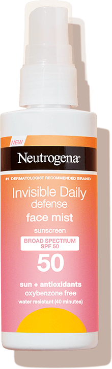 Neutrogena Invisible Daily Defense Facial Mist Spf50 - 3.4oz/12pk