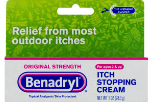 Benadryl Allergy Original Strength Topical Analgesic/Skin Protect Anti-Itch Stopping Cream (28.3G) - 1oz/6pk