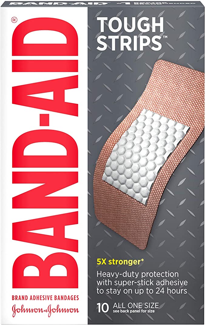 Band-Aid Brand Adhesive Bandages Tough-Strips Extra Large All One Size 1 3/4" X 4" - 10ct/6pk