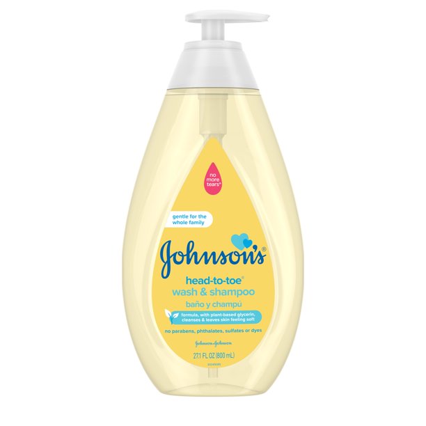 Johnson's Wash & Shampoo Head-To-Toe (800 Ml) - 27.1oz/3pk