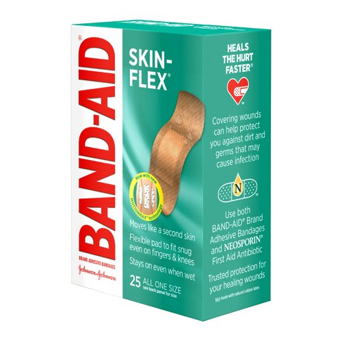 Band-Aid Brand Adhesive Bandages Skin-Flexall One Size - 25ct/24pk