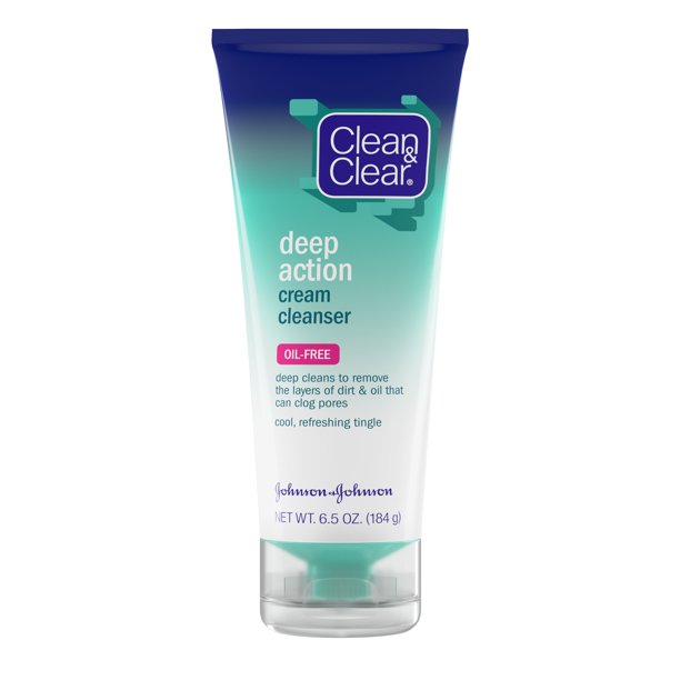 Clean & Clear Cleansers Deep Action Cream Cleanser Oil Free - 6.5oz/24pk