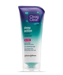 Clean & Clear Cleansers Deep Action Cream Cleanser Oil-Free Sensitive Skin - 6.5oz/3pk