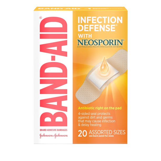 Band-Aid Brand Adhesive Bandages Infection Defense With Neosporinassorted - 20ct/24pk