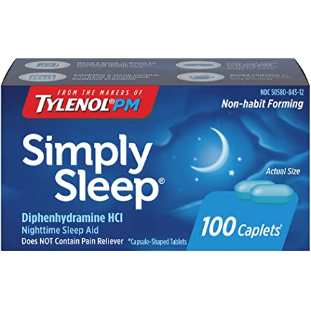 Simply Sleep Nighttime Sleep Aid Caplets - 100ct/6pk