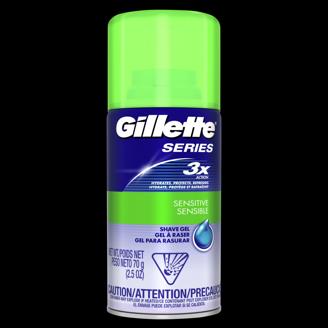 Gillette Series Soothing Shave Gel for men with Aloe Vera - 2.5oz/24pk
