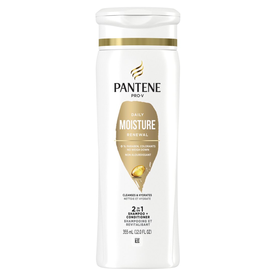 PANTENE PRO-V Daily Moisture Renewal 2 in 1 Shampoo + Conditioner - 12oz/6pk