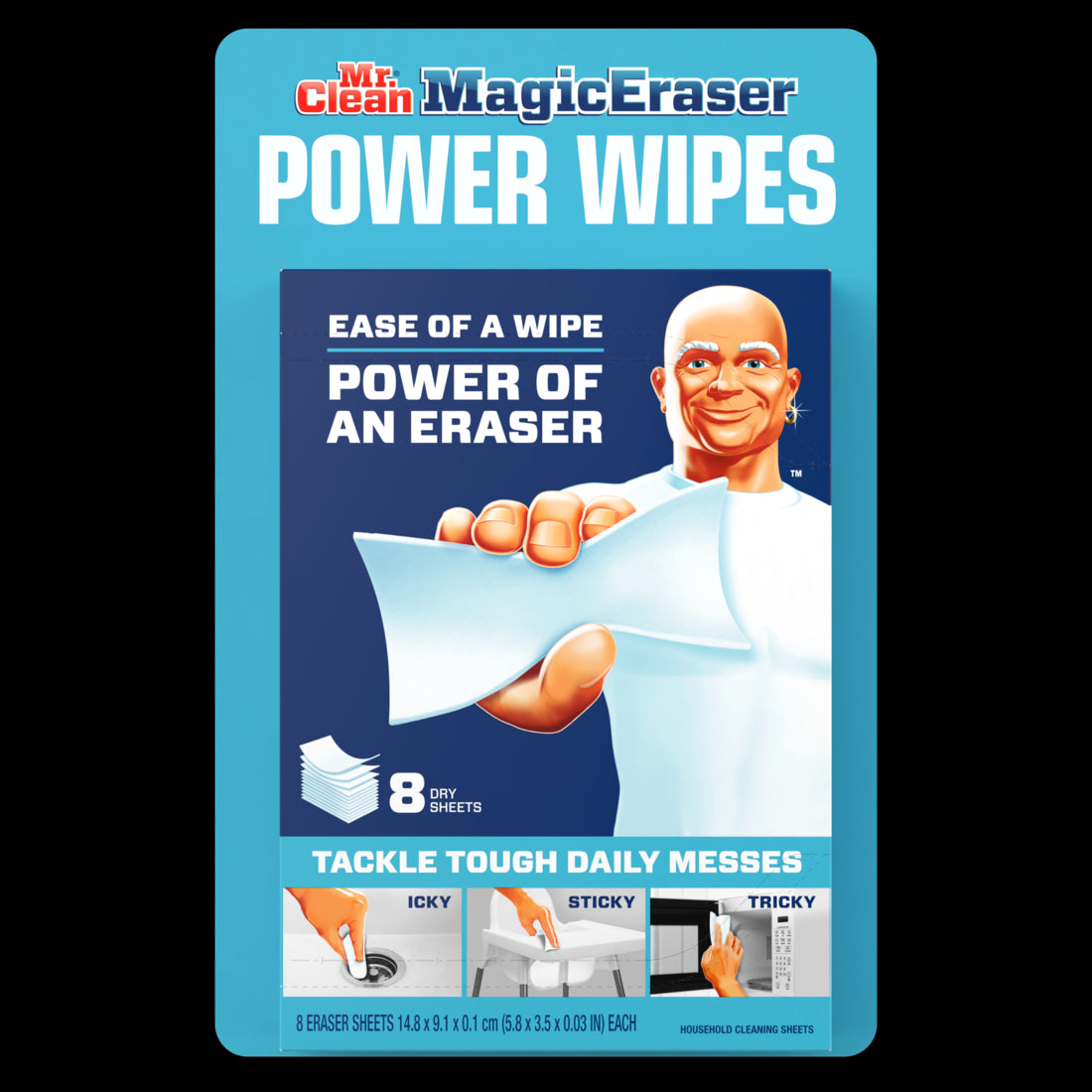 Mr. Clean Magic Eraser Power Wipes Cleaning disposable sheet - 8ct/7pk