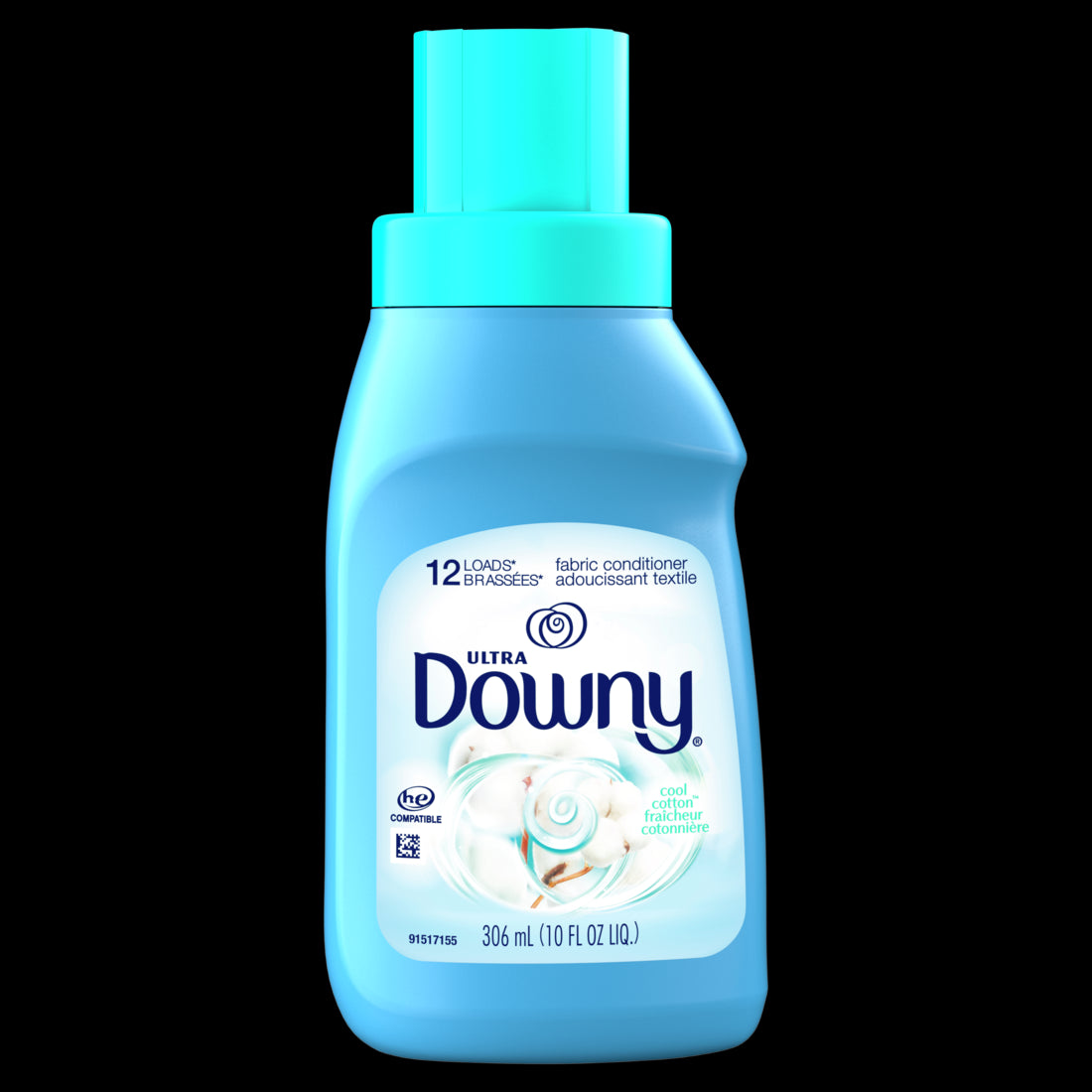 Downy Ultra Cool Cotton Liquid Fabric Conditioner (Fabric Softener) - 10 oz/12pk