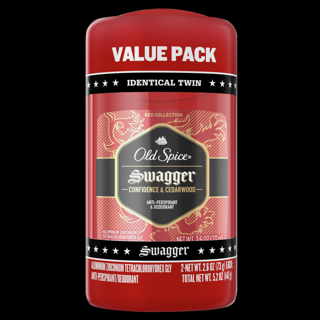 Old Spice Red Collection Swagger Antiperspirant and Deodorant for Men - 2.6 oz/ 2x6pk