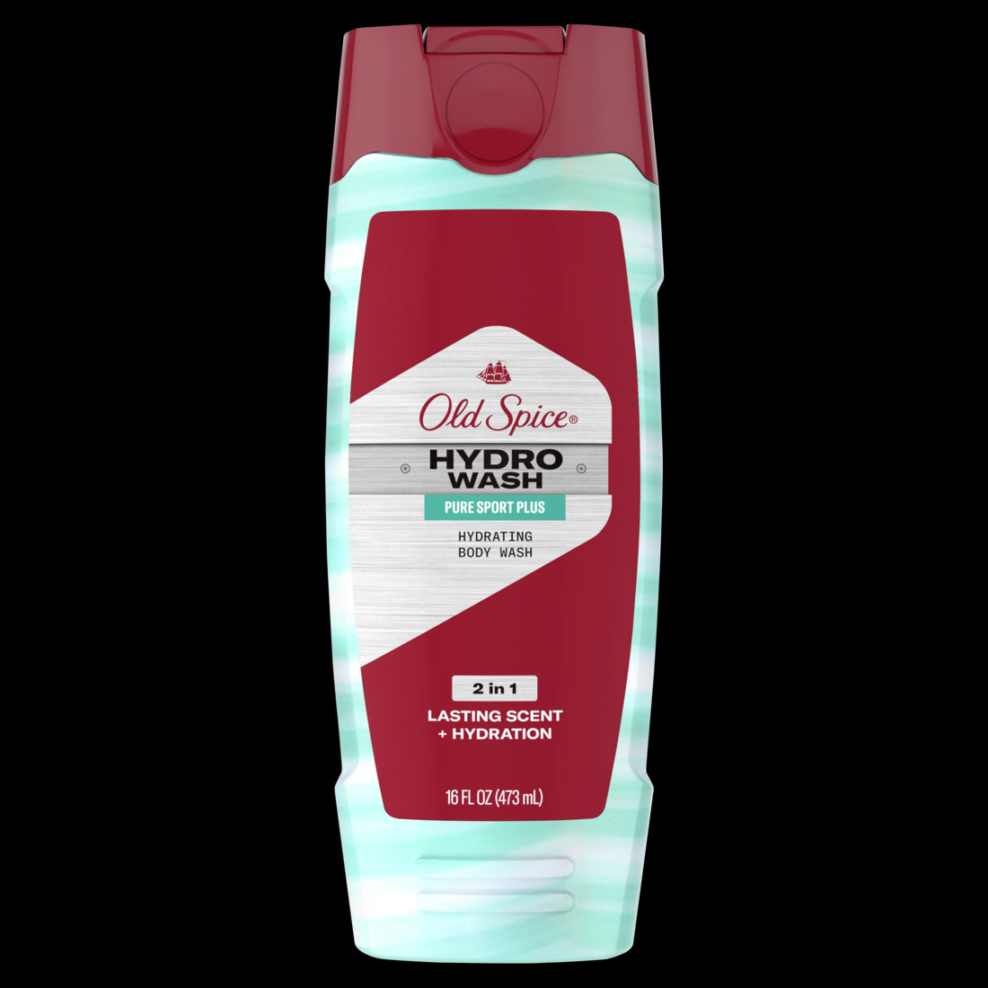 Old Spice Men's Body Wash Moisturizing Hydro Wash Pure Sport Plus - 16 oz/4pk